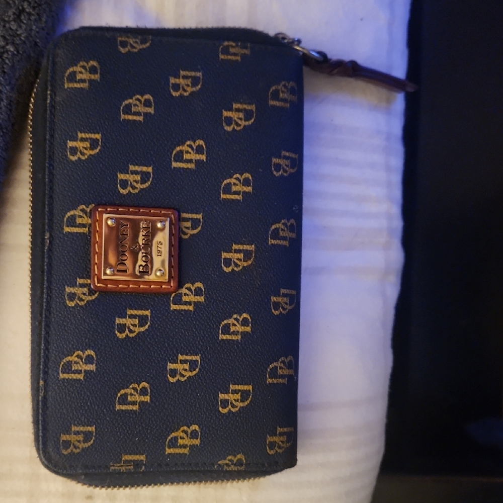 Dooney & Bourke Blue and Brown Wallet